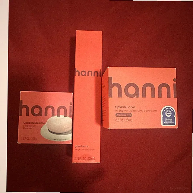 hanni Fragrance-Free Body Lot Cocoon Cleanser, Good Aura Oil, Splash Salve