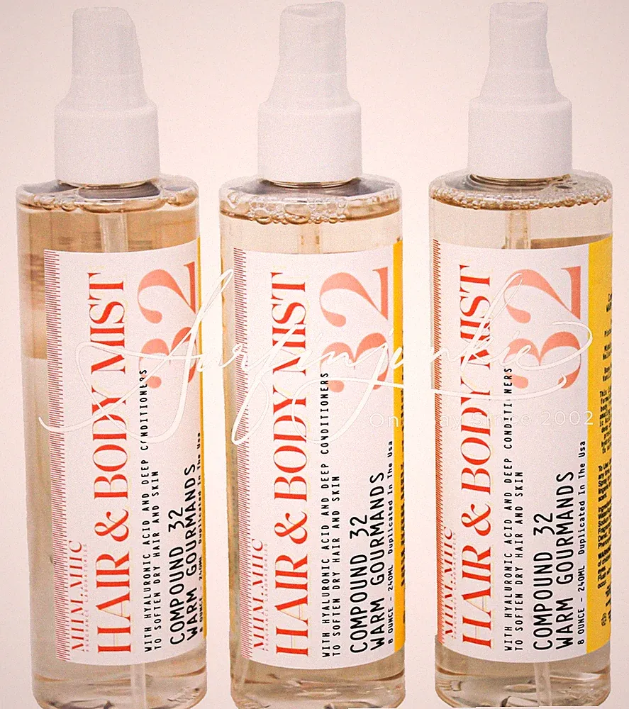 MIIM.MIIC #32 Warm Gourmands Hair & Body Mist 8 oz 3 pc Spray Splash Set # 32