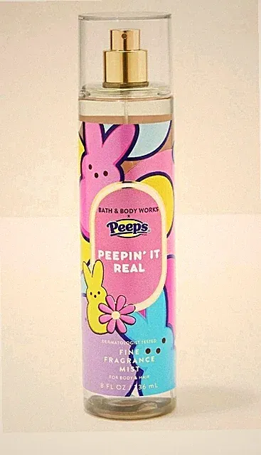 New Bath & Body Works PEEPS PEEPIN IT REAL Fragrance Mist Body Spray Splash 8Oz