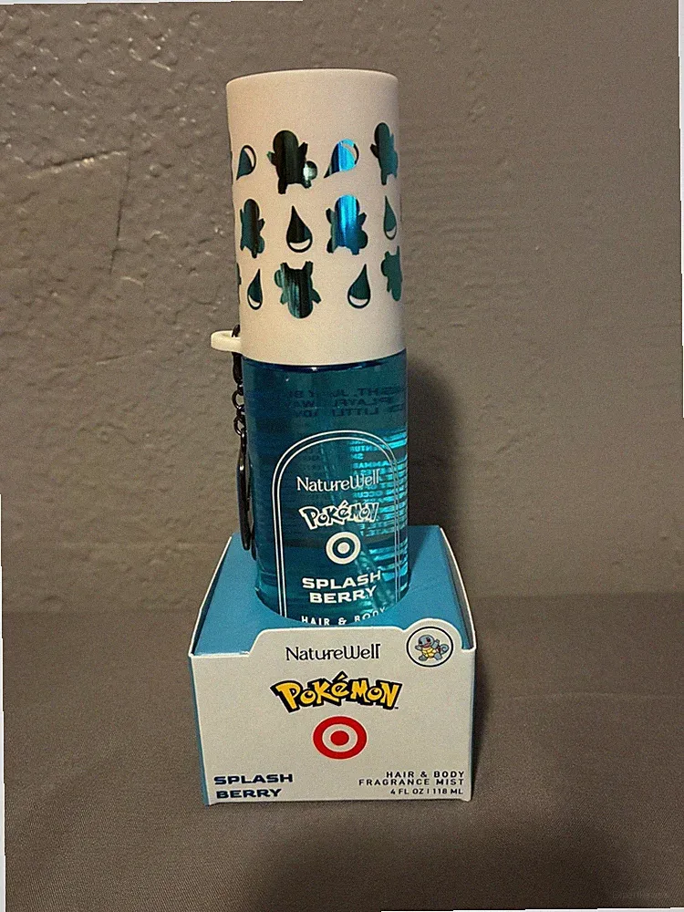 Pokemon X Target Squirtle NatureWell Splash Berry Hair And Body Fragrance Mist