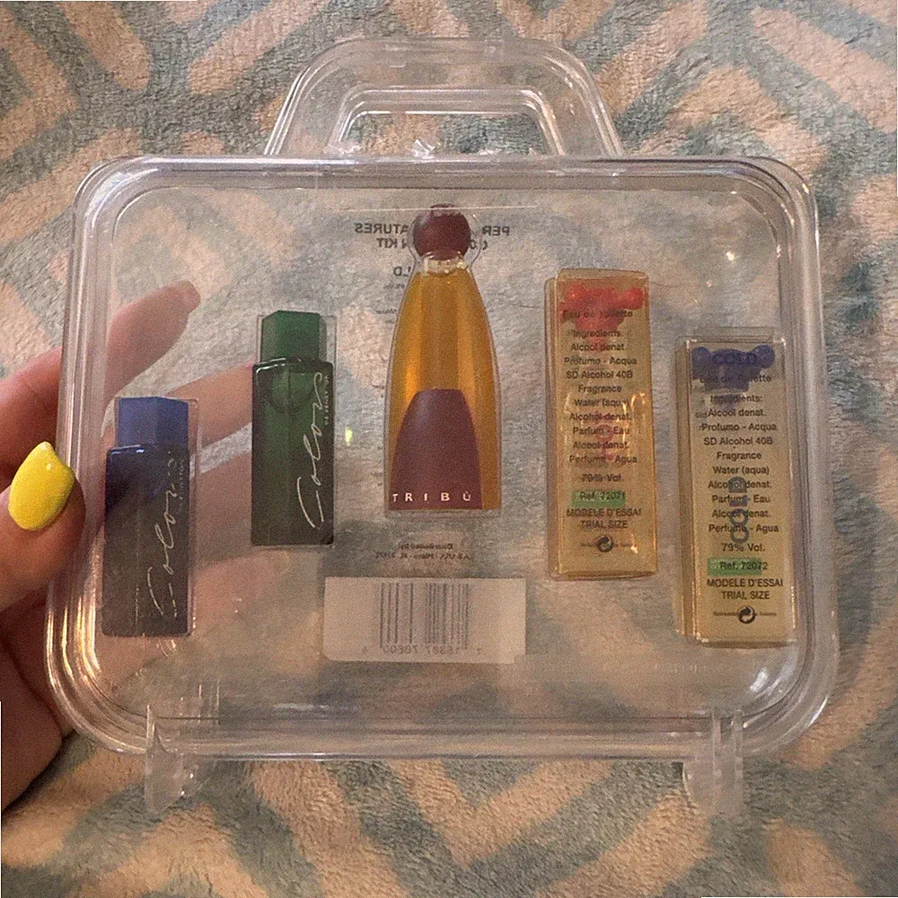 Vintage Benetton Eau De Toilette Mini Perfume Cologne SET COLORS TRIBU HOT COLD