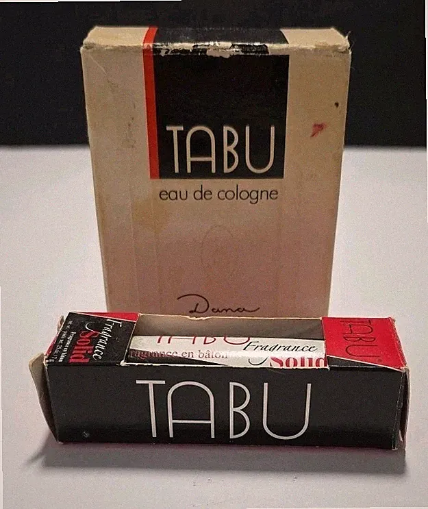 Vtg Tabu by Dana Eau de Cologne Perfume Splash 2 oz & Solid Stick - Old Formula