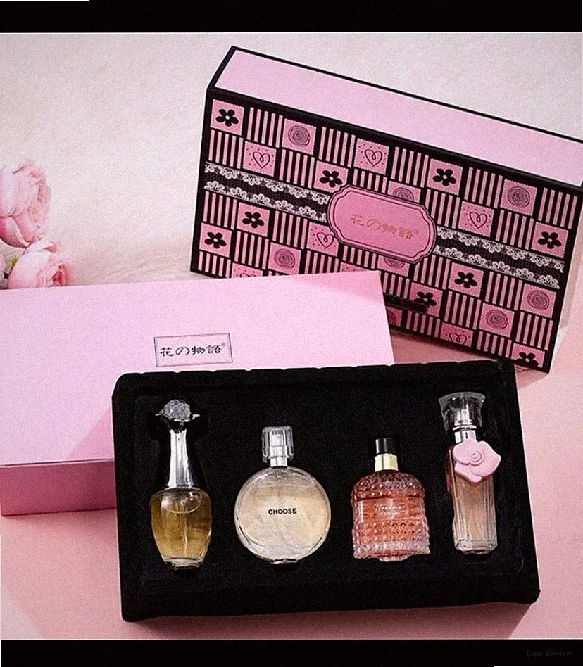 Women 4 Pieces Sets Mini Fragrance Splash Mist Travel Size